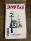 Deep Red Clingstamps ~ Winter Church Sku 3X503069 R2