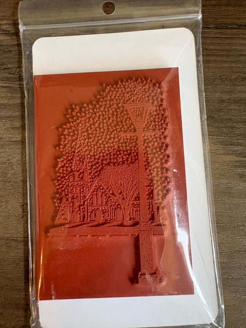 Deep Red Clingstamps ~ Winter Church Sku 3X503069 R2