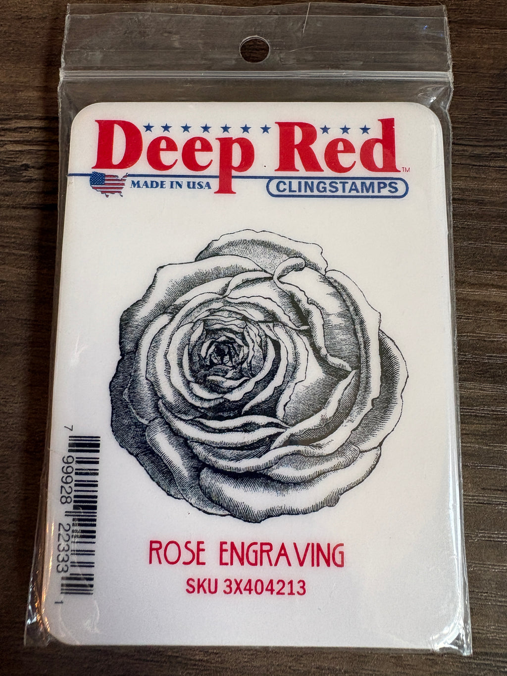 Deep Red Clingstamps ~ Rose Engraving SKU 3X404213 R2