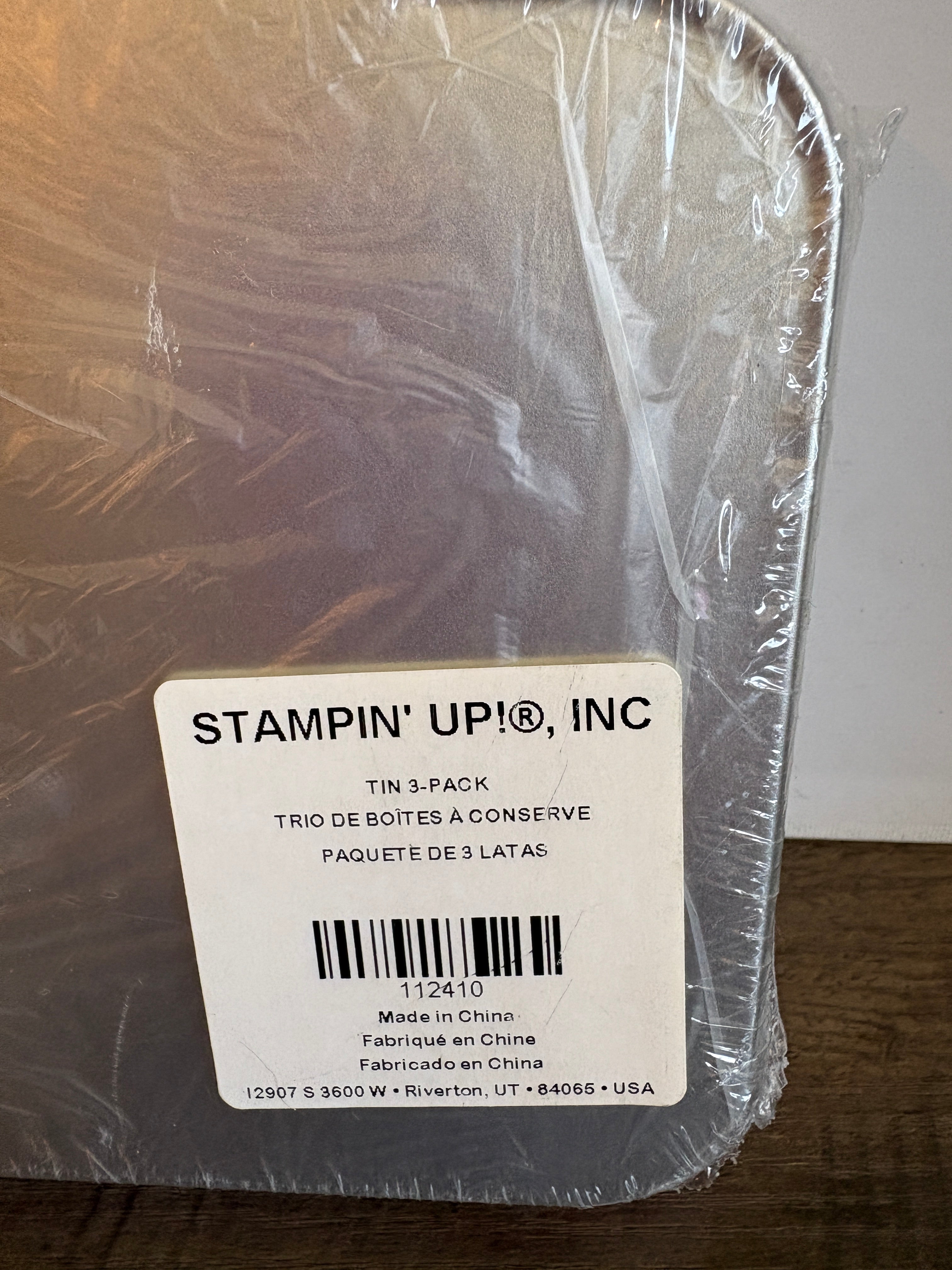 Stampin Up Tin 3 Pack 112410 New