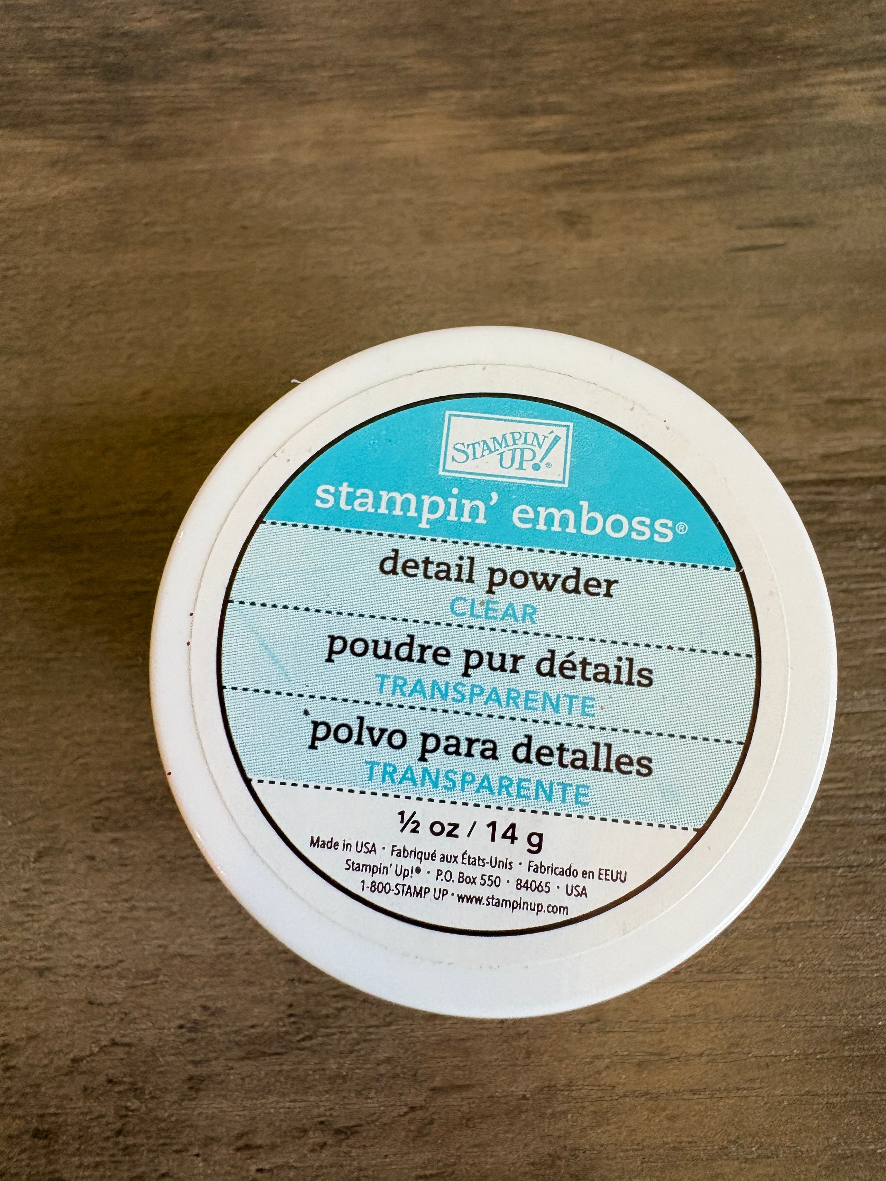 Stampin Up Embossing Powder ~ Detail Powder Clear ~ R1