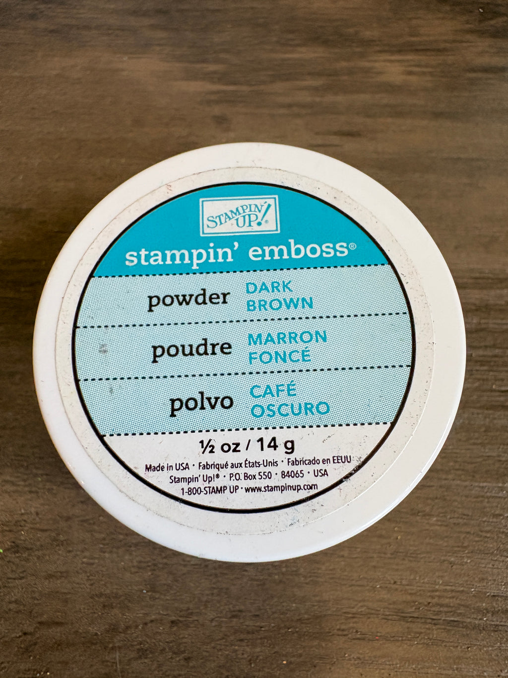 Stampin Up Embossing Powder ~ Dark Brown ~ R1